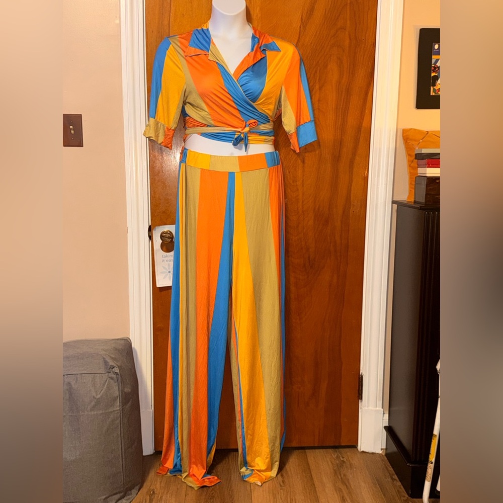 Colorful Striped Women's Jumpsuit